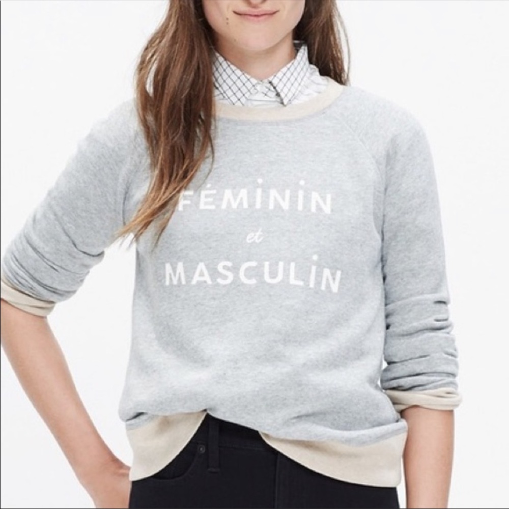 Madwell et Sezane feminine + masculine sweatshirt